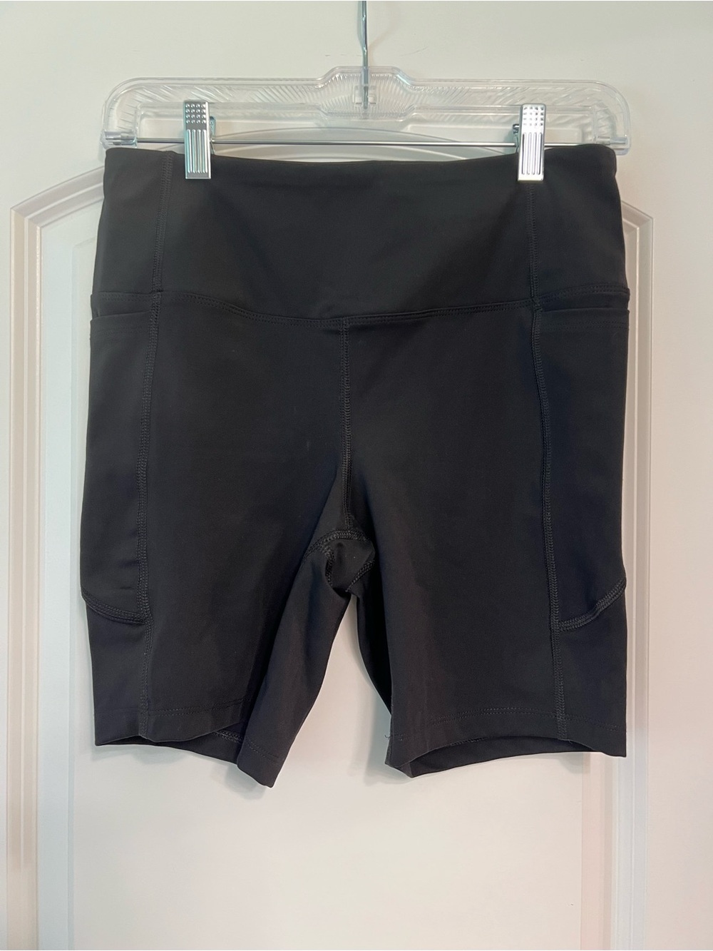 Athletic Works Black High-Rise Athletic Shorts with Side Pockets
